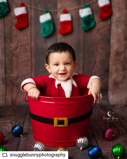 Santa bucket- Red