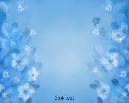 RTS Blue Florals-5x6 ft- Fabric