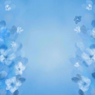 Blue Florals 5x8 FT - Fabric