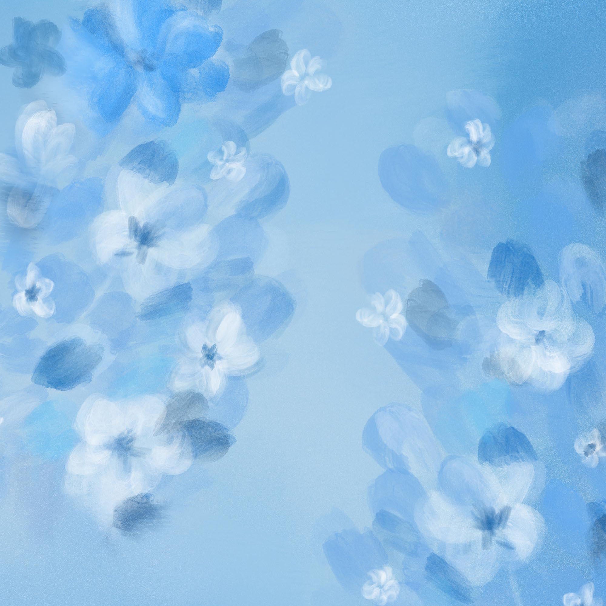 RTS Blue Florals-5x6 ft- Fabric