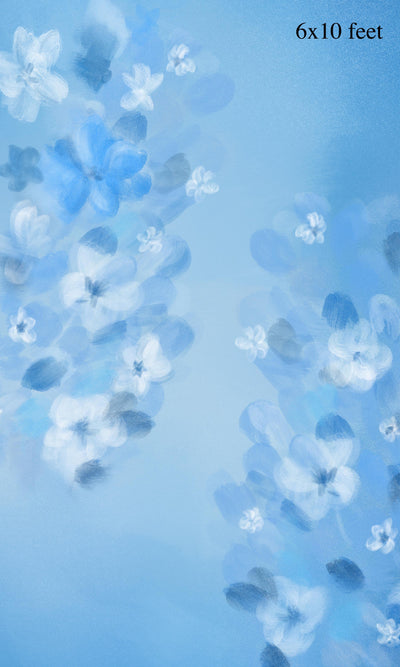 Blue Florals 5x8 FT - Fabric