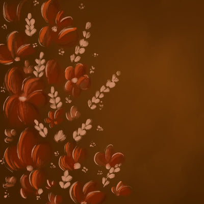 Brown florals 5x8 Ft - Fabric