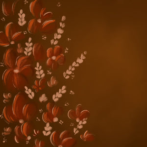 RTS Brown florals 5x8 Ft - Fabric
