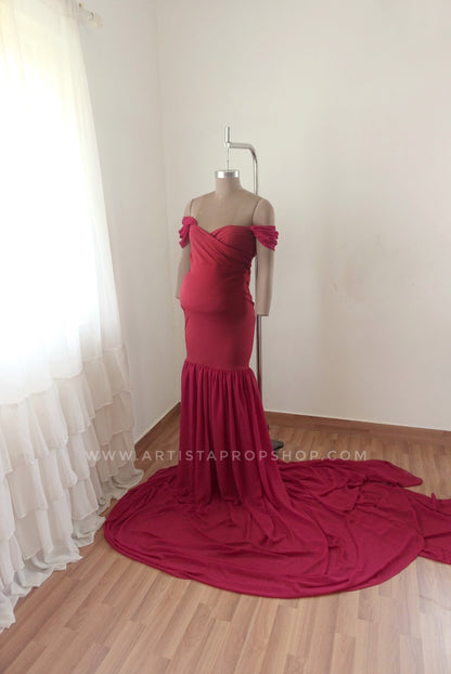 Rachel gown - Burgundy