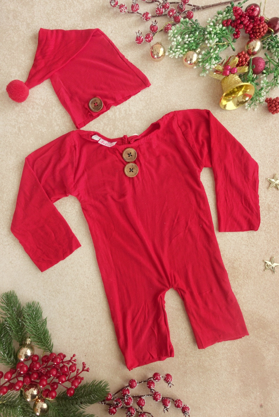 Red Christo romper