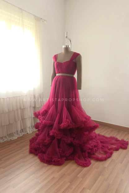 Diana gown - Beetroot Pink