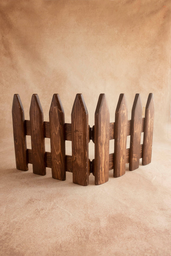 Foldable Wooden Fence -Brown
