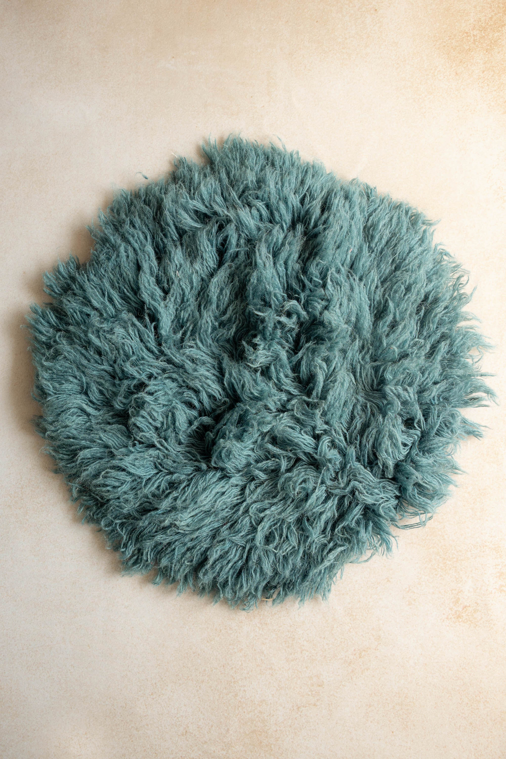 Round flokati - Teal