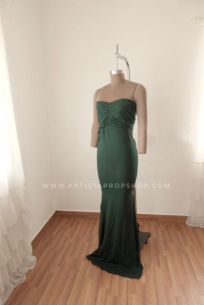 Arianna gown - Bottle green