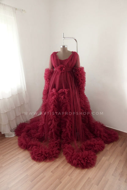 RTS Arianna gown -Burgundy L-XL