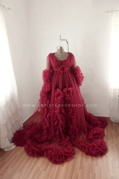 RTS Arianna gown -Burgundy L-XL