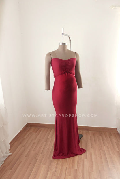 RTS Arianna gown -Burgundy L-XL
