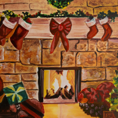 Fireplace 5x8 Ft - Fabric