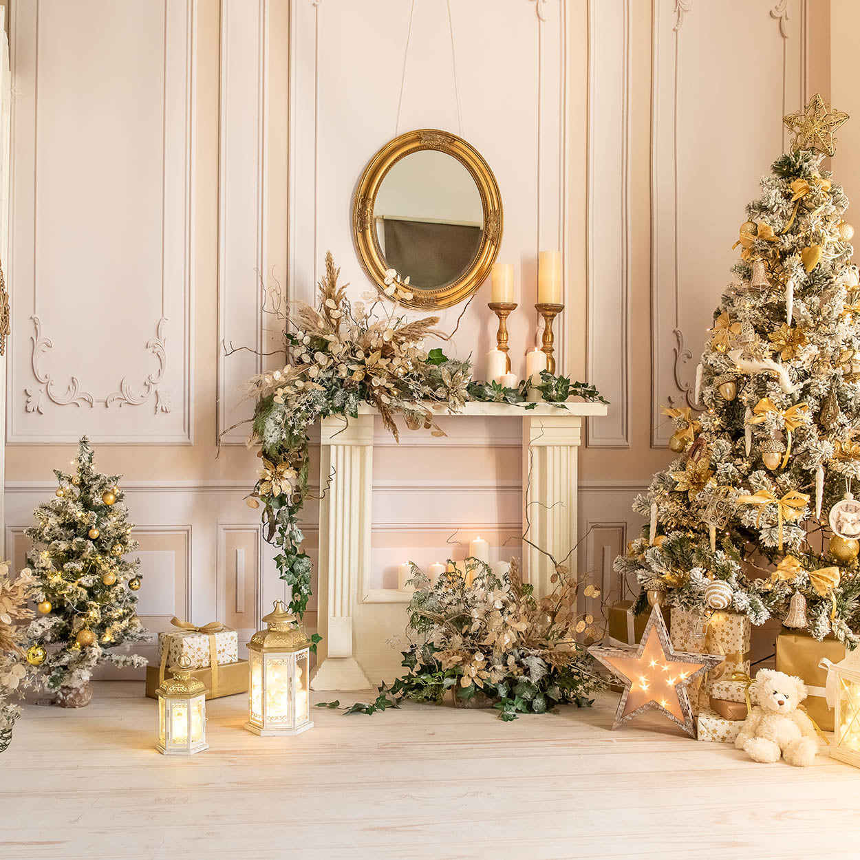 RTS Gold Christmas 5x8 Ft - Fabric