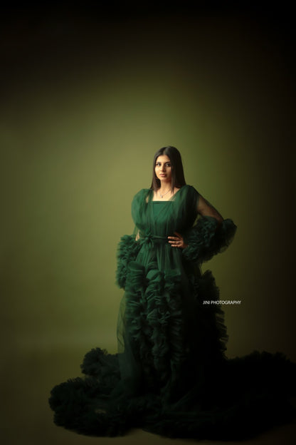 Arianna gown - Bottle green