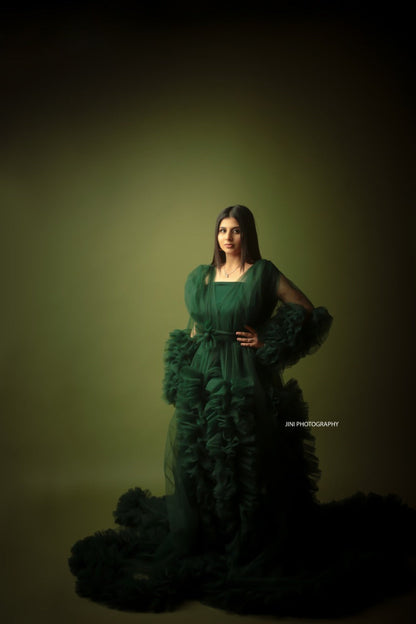 RTS Arianna gown - Bottle green L - XL