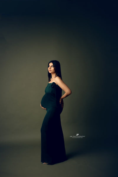 Arianna gown - Bottle green