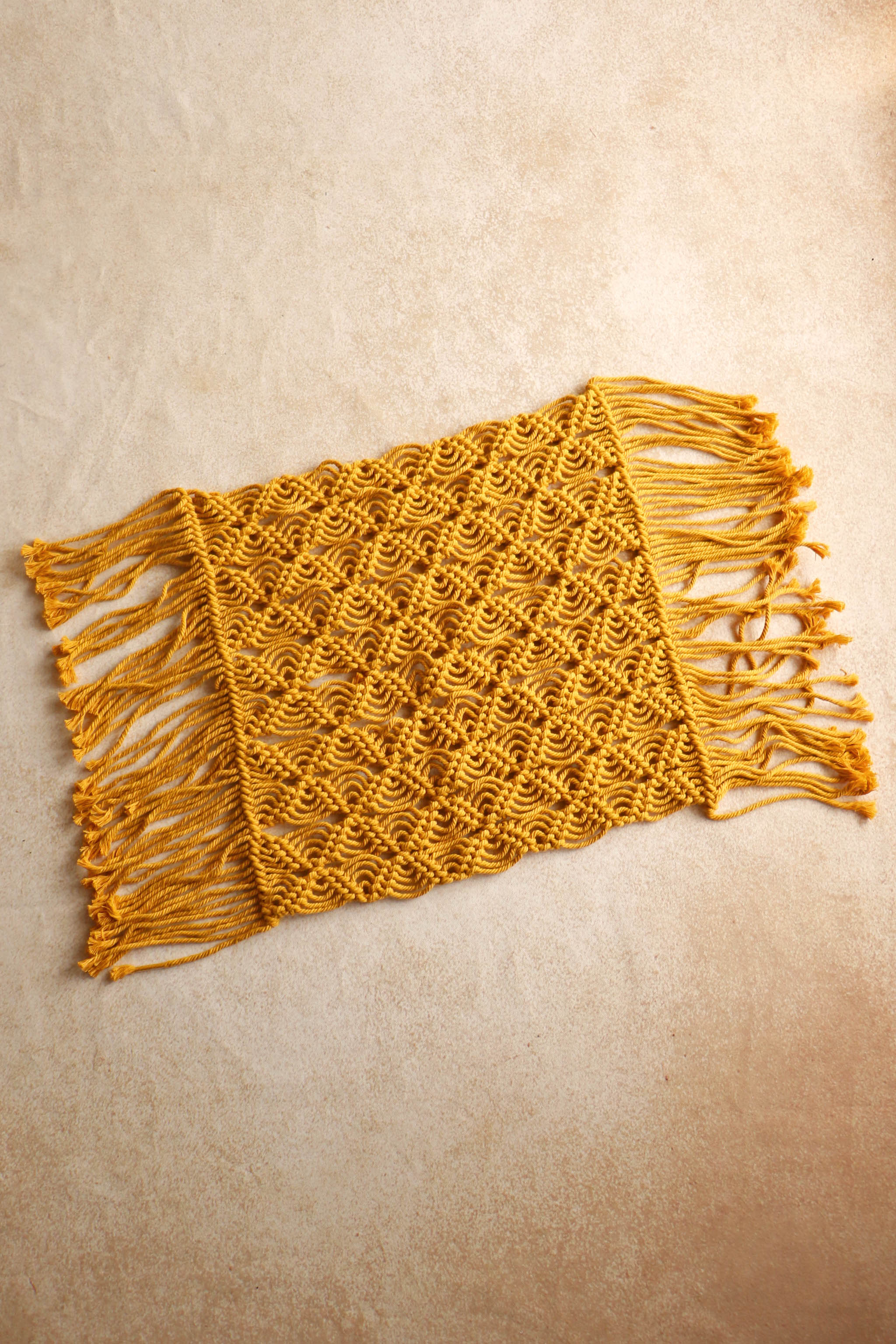 Macrame Mat - Yellow