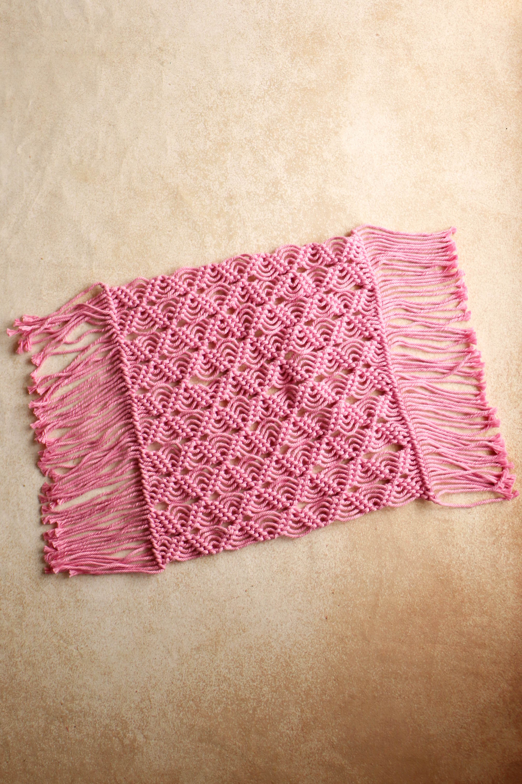 Macrame Mat - Pink