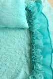 Lace Mattress Cover - Blue