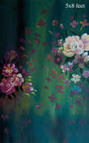 RTS Jade roses 5x8 Ft - Fabric