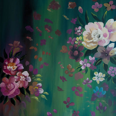 Jade roses 5x6 Ft Fabric