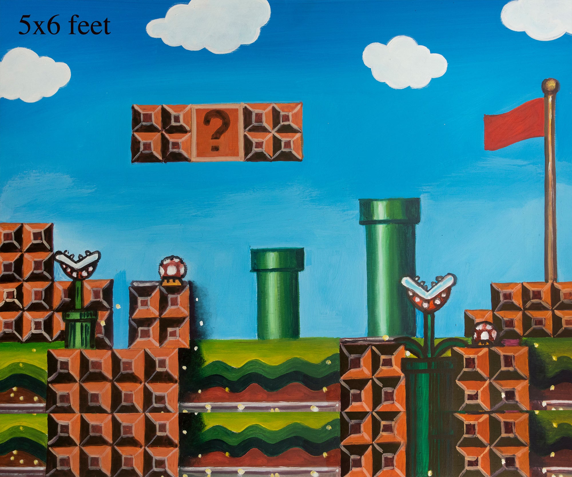 RTS Super Mario 5X6FT - Fabric