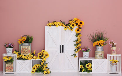 Pastel Sunflower Garden