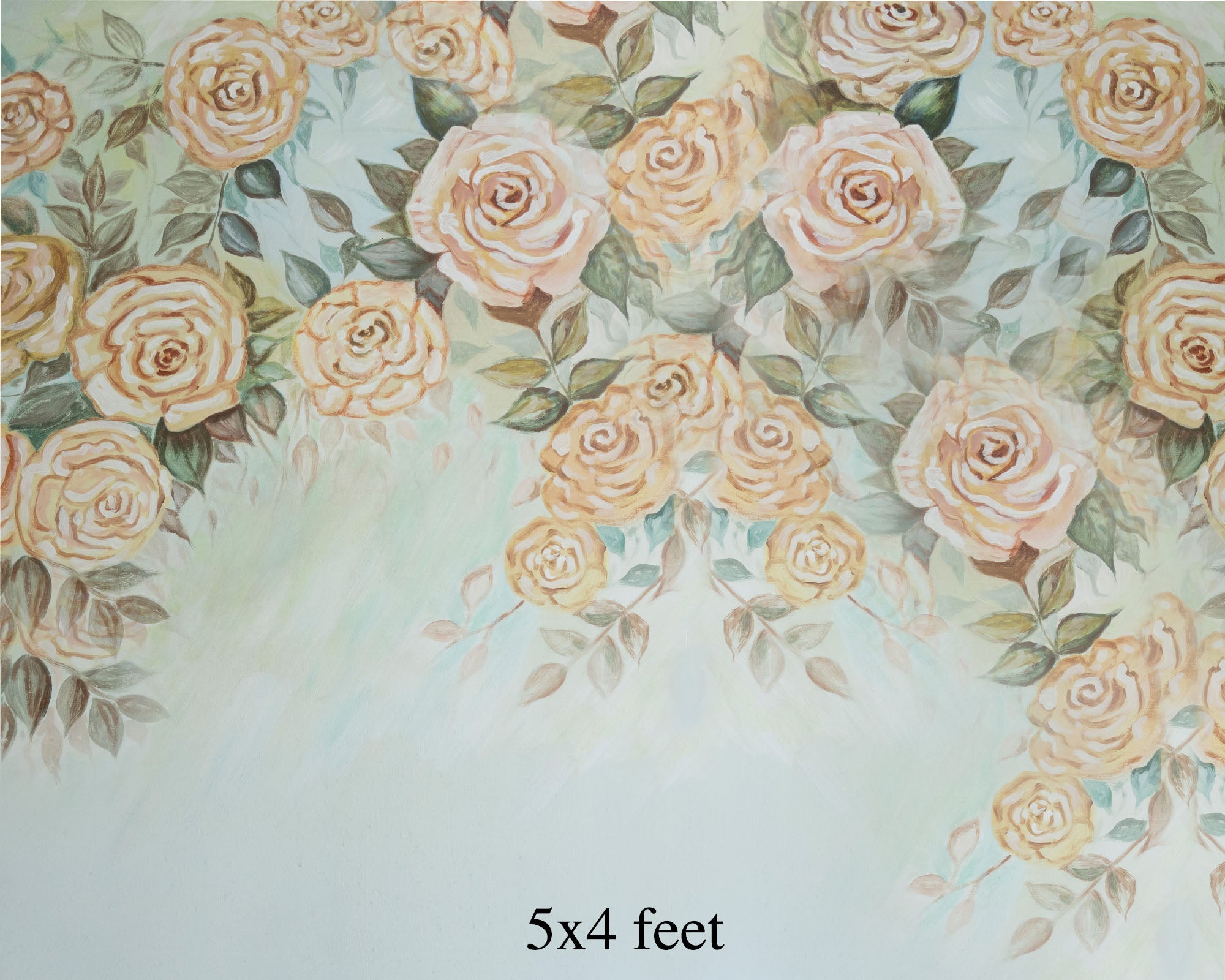 RTS Peach Florals 8x12 Ft - Fabric