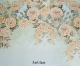 RTS Peach Florals 5x8 Ft - Fabric