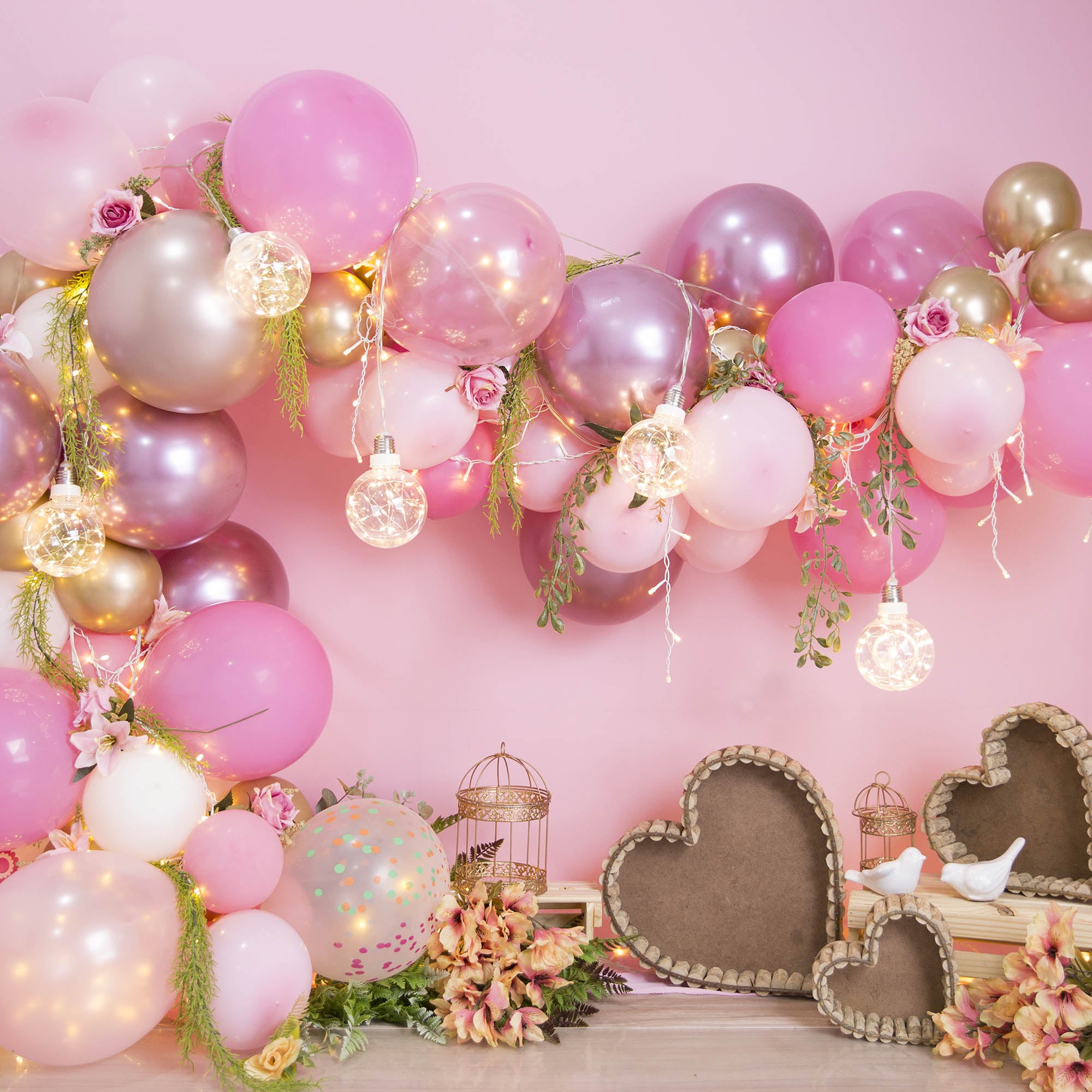 RTS Pink Balloons 5x8 Ft - Fabric