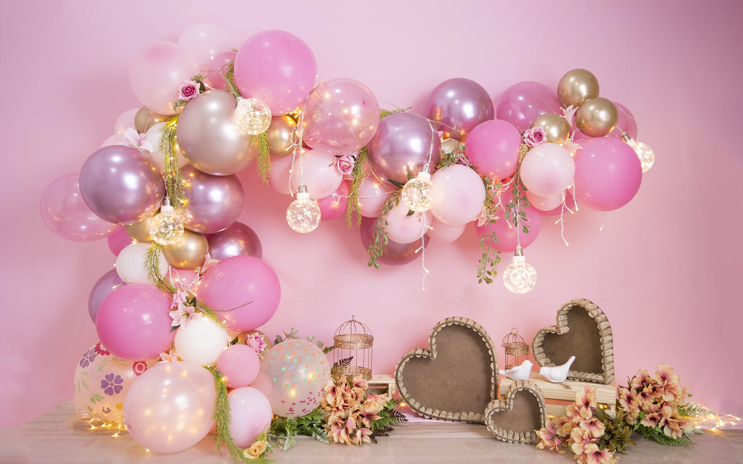RTS Pink Balloons 5x8 Ft - Fabric