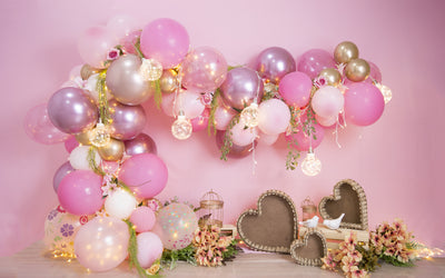RTS Pink Balloons 5x8 Ft - Fabric