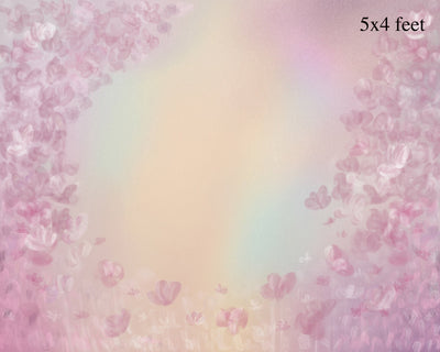 Rainbow florals 5x8 Ft - Fabric