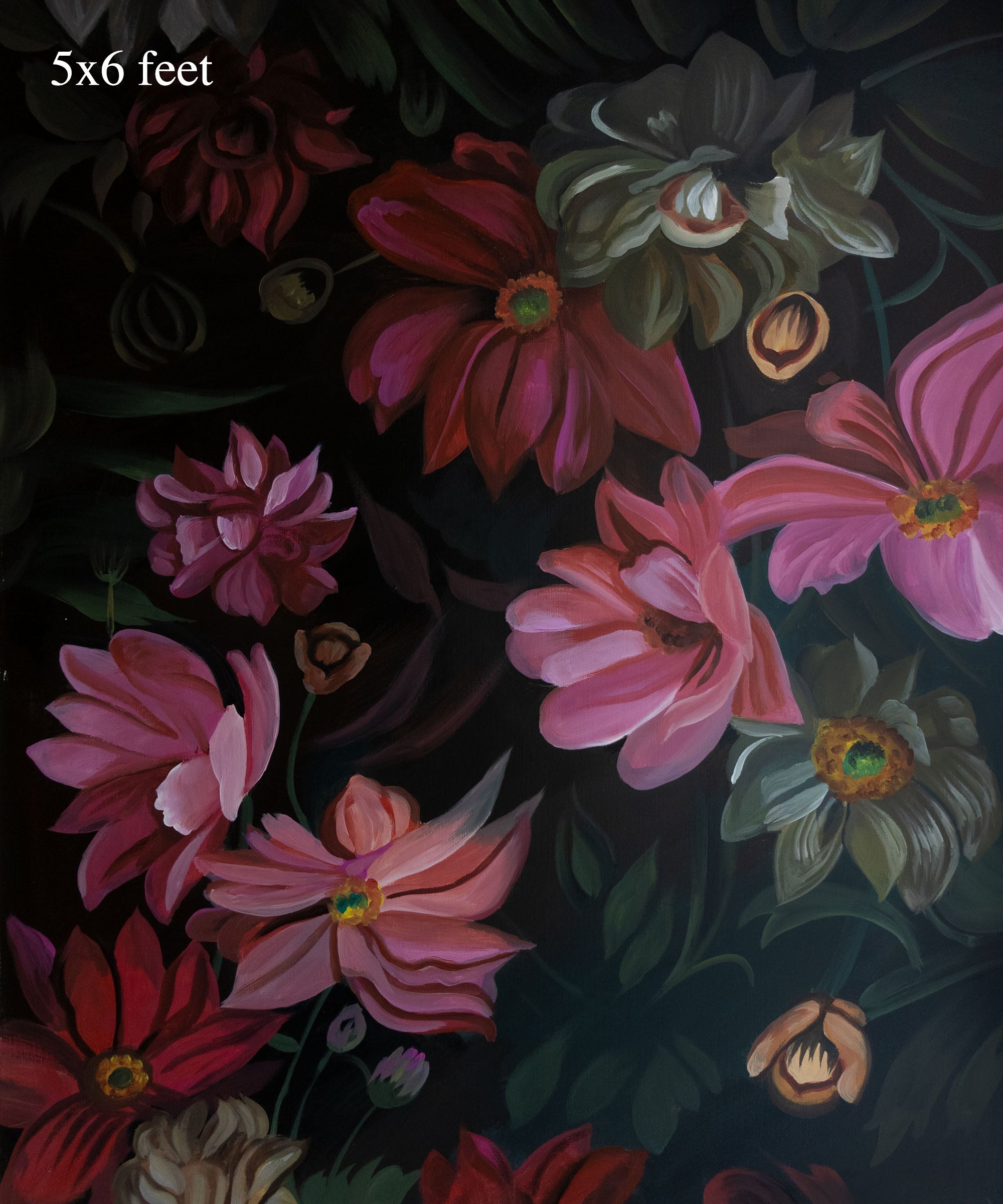 RTS Wild blooms- 5x8 ft- Fabric