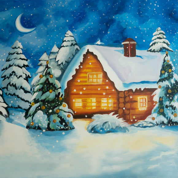 RTS Christmas Cabin 5x8 Ft - Fabric