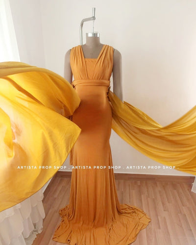 Convertible gown- Mustard Yellow