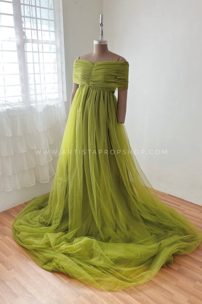 Valencia gown - Olive