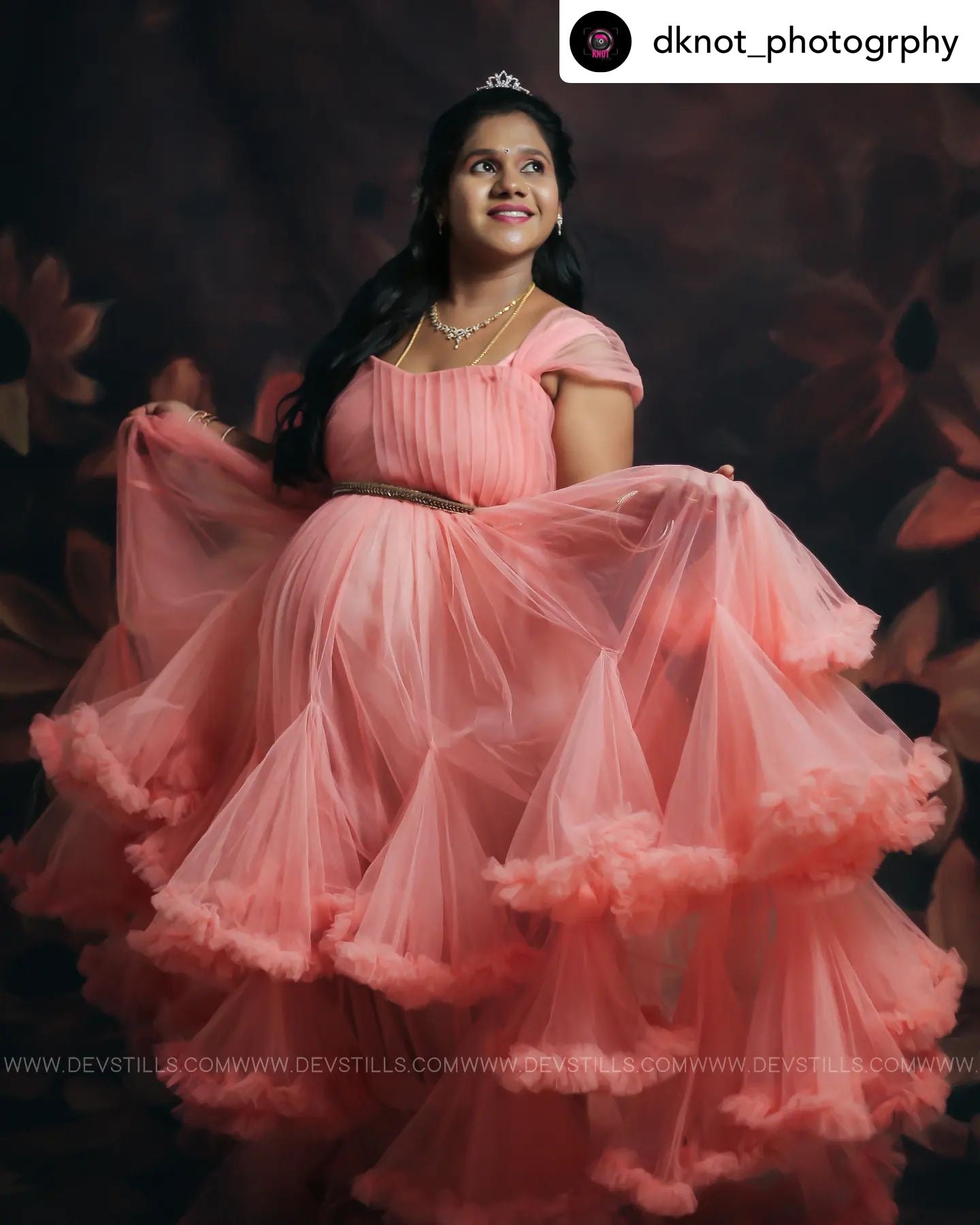 RTS Diana gown - Coral  L-XL