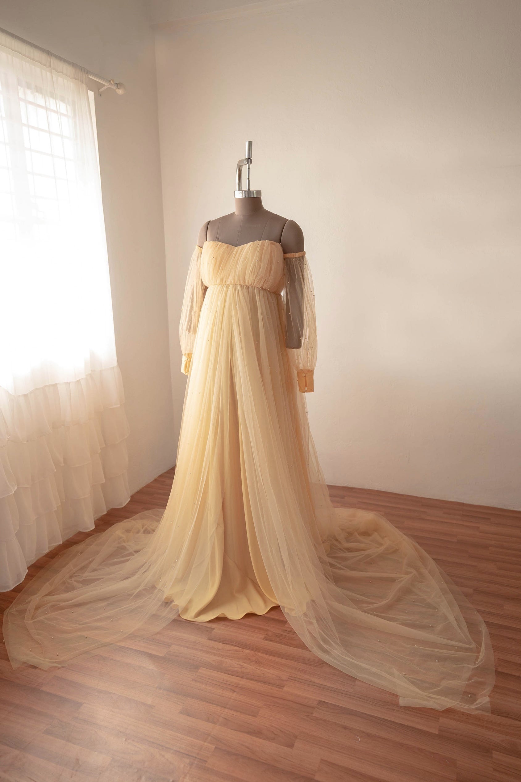 Merlin Gown- Beige